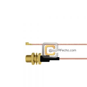 UMCX 2.5 Plug to SMA Female Bulkhead RG178 Coax and RoHS F074-451S0-320S1-30-N