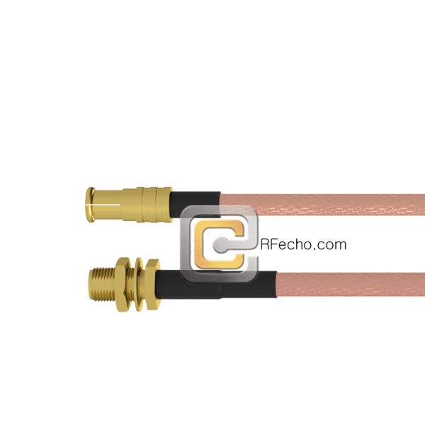 MCX Plug to SMA Female Bulkhead RG-316 Coax and RoHS F065-251S0-320S1-30-N
