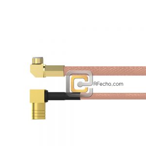 Right Angle MMCX Plug to Right Angle SMB Plug RG-316 Coax and RoHS F065-271R0-331R0-30-N