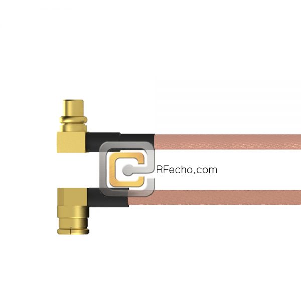 Right Angle MMCX Plug to Right Angle SMP Female RG-316 Coax and RoHS F065-271R0-350R0-30-N