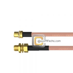 MMCX Plug to SMA Female Bulkhead RG-316 Coax and RoHS F065-271S0-320S1-30-N