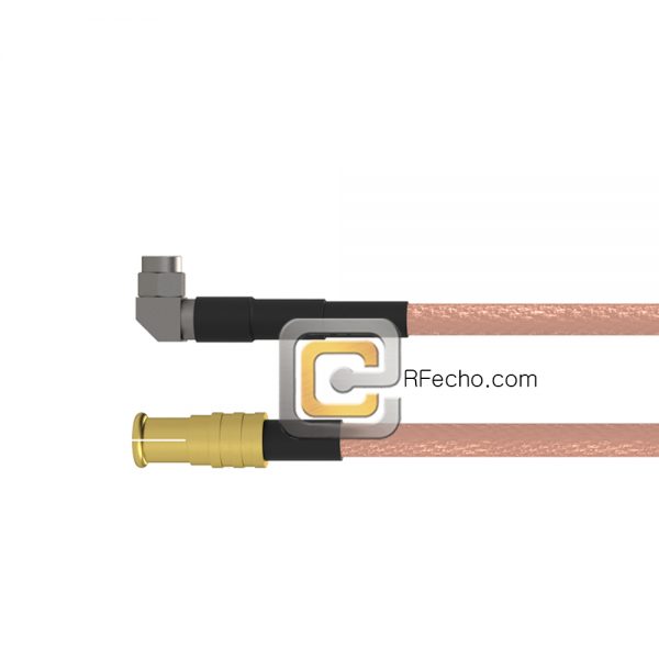 Right Angle SMA Male to MCX Plug RG-316 Coax and RoHS F065-321R0-251S0-30-N