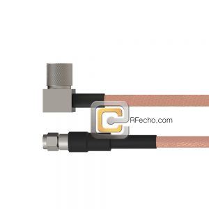 SMA Male to Right Angle 10-32 Male RG-316 Coax and RoHS F065-321S0-121R0-20-N