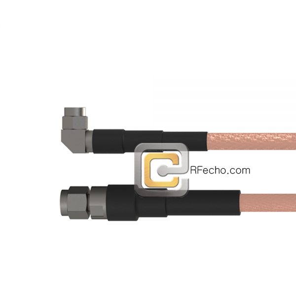 SMA Male to Right Angle SMA Male RG-316 Coax and RoHS F065-321S0-321R0-30-N