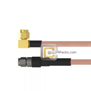 SMA Male to Right Angle SMC Plug RG-316 Coax and RoHS F065-321S0-341R0-30-N