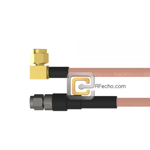 SMA Male to Right Angle SMC Plug RG-316 Coax and RoHS F065-321S0-341R0-30-N