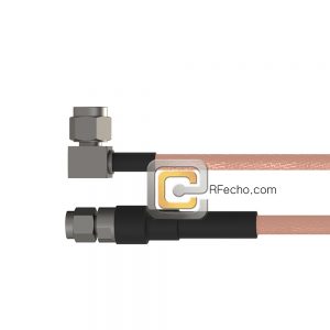SMA Male to Right Angle SSMA Male RG-316 Coax and RoHS F065-321S0-361R0-30-N