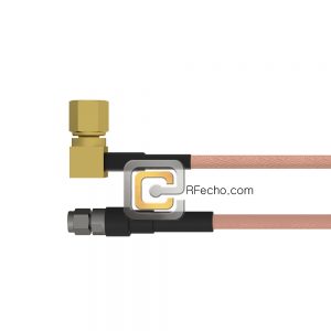 SMA Male to Right Angle SSMC Plug RG-316 Coax and RoHS F065-321S0-381R0-30-N