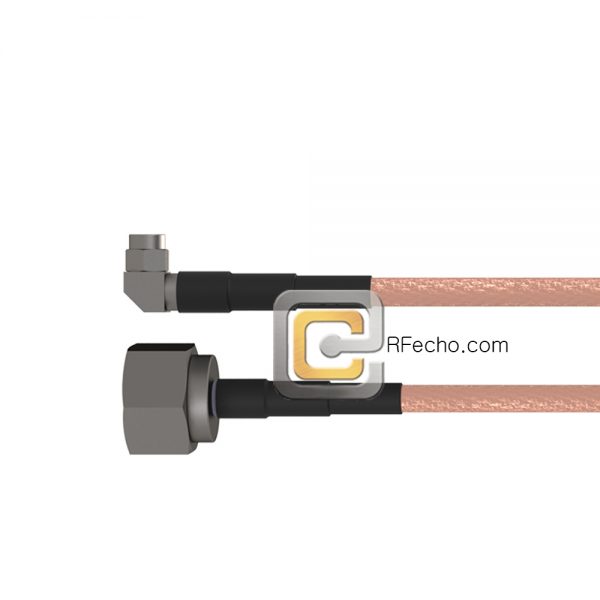 Right Angle SMA Male to N Male RG-58 Coax and RoHS F070-321R0-291S0-50-N